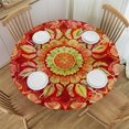 thumbnail image 1 of Orinice Colorful Design Patterns Round Table Cover Stain Resistant Washable Indoor Outdoor Tablecloth Kitchen Dining Wedding Parties 100% Polyester Fiber 46-50, 1 of 8