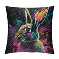 thumbnail image 1 of Orinice Colorful Paint Splatters Graphic Decorative Cushion Throw Pillow Cover for Home Couch Living Room Bed Sofa Square Zipper Closure 1PC 22x22in, 1 of 5