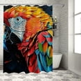 thumbnail image 1 of Orinice Colorful Parrot Bathroom Decor Set Luxurious Graphic Print Polyester Fabric Shower Curtain Set with Hooks 60x72, 1 of 7