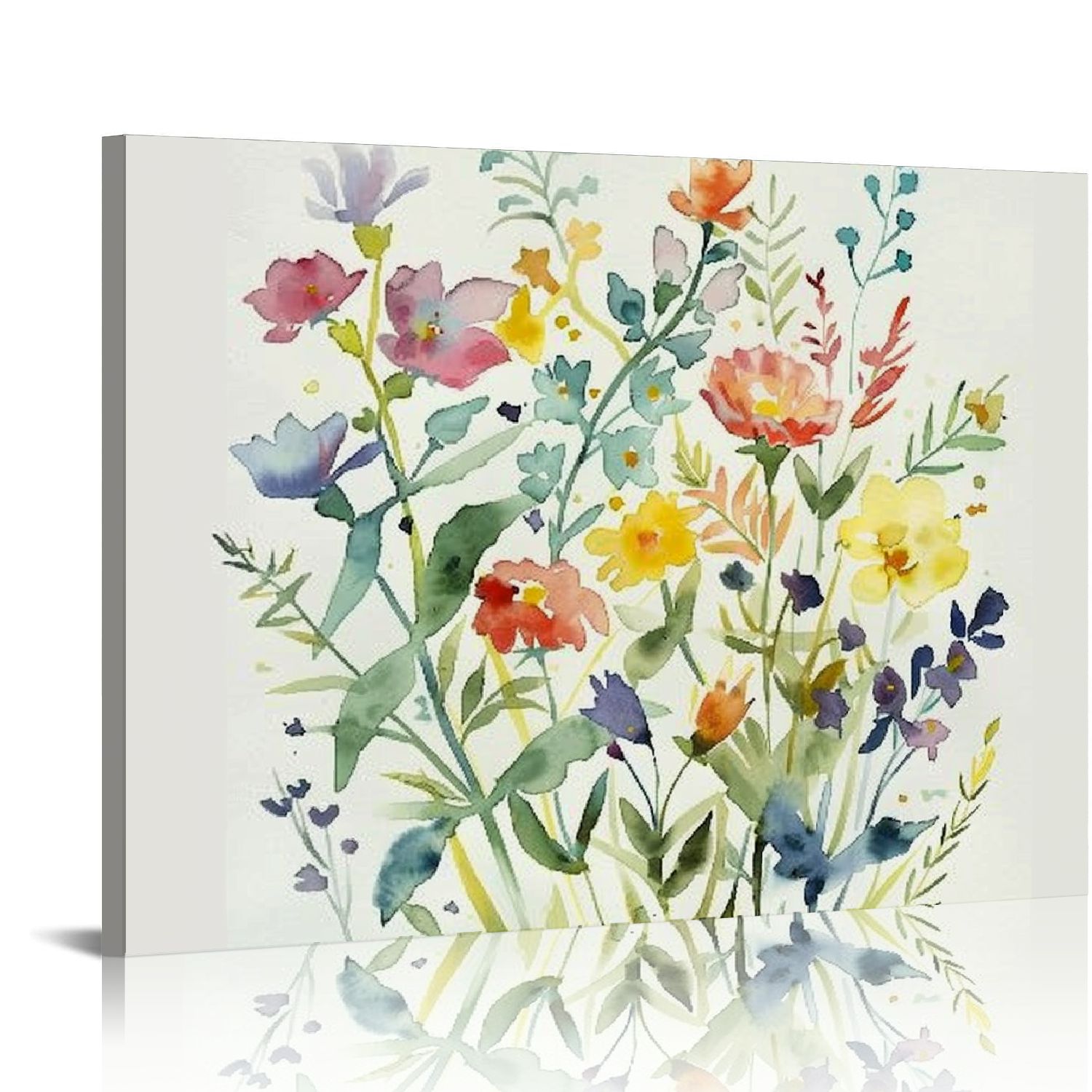 Orinice Colorful Wildflower Wall ArtBotanical Wall Art Watercolor ...