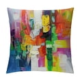 thumbnail image 1 of Orinice Colors Abstract Vibrant Graphic Decorative Throw Pillow Cover for Home Couch Living Room Bed Sofa Pillow Case 20x20in, 1 of 1