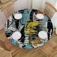 thumbnail image 1 of Orinice Comic Strip Round Table Cover Stain Resistant Washable Indoor Outdoor Tablecloth Kitchen Dining Wedding Parties 100% Polyester Fiber 38-42, 1 of 8