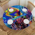 thumbnail image 1 of Orinice Corals Fish Ocean Round Table Cover Stain Resistant Washable Indoor Outdoor Tablecloth Kitchen Dining Wedding Parties 100% Polyester Fiber 46-50, 1 of 8