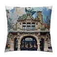 thumbnail image 1 of Orinice Country Throw Pillow Cover Belgium Home Decor Breathable Throw Pillow Cases Travel Theme Historical Architectural Sights Cotton Linen Pillow Shell for Home Living Room Indoors, 1 of 5