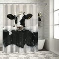 thumbnail image 1 of Orinice Cow Bathroom Decor Set Colorful Luxurious Graphic Print Polyester Fabric Fashion Bathroom Decor Sets with Hooks Shower Curtain for Bathroom Decoration Chic Modern Bathroom Decor 69x72, 1 of 7
