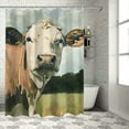 thumbnail image 1 of Orinice Cow Field Sky Bathroom Decor Set with Hooks, Colorful Luxurious Graphic Print Polyester Fabric Fashion Bath Curtain Decoration, Modern Chic Shower Curtain 60x72, 1 of 7