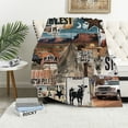 thumbnail image 1 of Orinice Cow Signs Truck Warm Lightweight Blanket Soft Fleece Blankets All Seasons Sofa Decor Gifts Plush Blankets 50x60in, 1 of 6