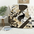 thumbnail image 1 of Orinice Cranes Fans Japanese Art Warm Lightweight Blanket Soft Fleece Blankets for All Seasons - Decorative Throw Blanket for Living Rooms, Sofa, Office - Multiple Sizes Available 50x60in, 1 of 6