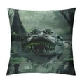 thumbnail image 1 of Orinice Crocodile Graphic Decorative Throw Pillow Cover for Home Couch Living Room Bed Sofa - Short Plush Material - 1PC 20x20in, 1 of 5