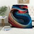 thumbnail image 1 of Orinice Curved Lines Gradient Warm Lightweight Soft Fleece Blanket for All Seasons - Decorative Throw Blanket for Living Rooms, Sofa, Office - Cow Gifts Blanket - Excellent Hand Feel, 1 of 6
