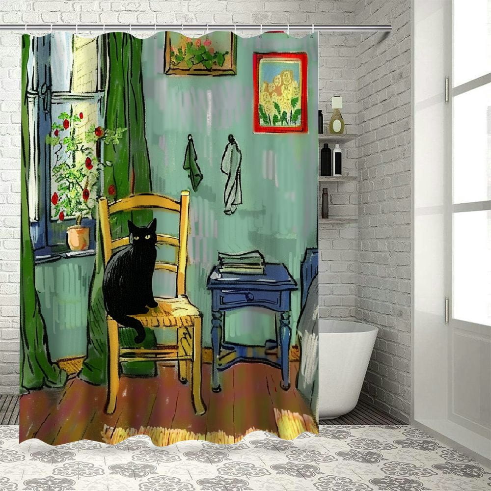 Orinice Cute Cat Bathroom Decor Set with Hooks, Colorful Luxurious ...