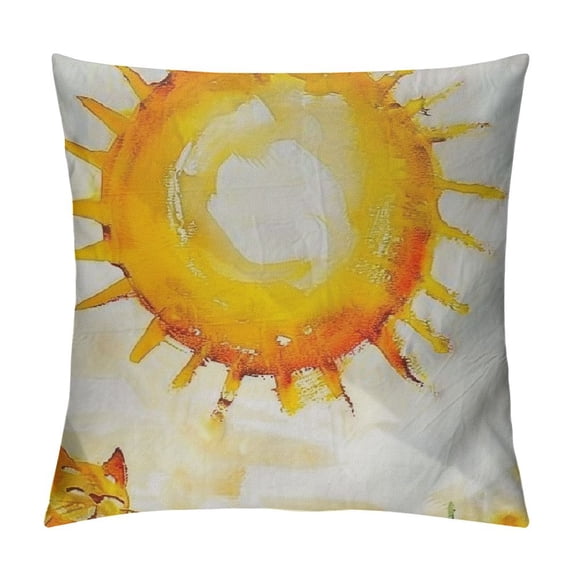 Orinice Cute Cat Graphic Decorative Pillow Cover for Home Couch Living Room Bed Sofa - Durable Material - Multipurpose Use - Exquisite Craft - Clean and Care - 1PC 20x20in