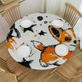 thumbnail image 1 of Orinice Cute Corgi Rockets Stars Round Table Cover Stain Resistant Washable Indoor Outdoor Tablecloth Kitchen Dining Wedding Parties Table Cloth 100% Polyester Fiber 46-50, 1 of 8