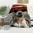 thumbnail image 1 of Orinice Cute Dog Warm Lightweight Blanket Soft Fleece Blankets All Seasons Decor Gifts Excellent Hand Feel Blanket 60x80in, 1 of 6