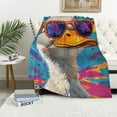 thumbnail image 1 of Orinice Cute Goose Blanket,Colorful Cartoon   Throw Blankets,Soft Warm Lightweight Cozy Plush Animal Throws for Bedroom Sofa Home Decor Gifts for Women Girls  40x50in, 1 of 6