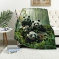 thumbnail image 1 of Orinice Cute Pandas Bamboo Blanket Gifts for Adults Kids Girls Panda Bear Flannel Throw Blankets Soft Fuzzy Lightweight for Home Decor Couch Bed Sofa  60x80in, 1 of 6