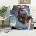 thumbnail image 1 of Orinice Cute Rabbit Throw Blanket, Super Soft Warm Throw Blanket for Couch, Sofa, Chair, Bed - Extra Cozy, Machine Washable, Comfortable Home Decor,  60x80in, 1 of 6