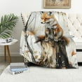 thumbnail image 1 of Orinice Cute Wolf Blanket - Soft, LightweightFuzzy and Fluffy Throw Blankets, for Couch, Bed, Travel, Outdoor - Cozy Home Decor, Watercolor Art for Adults Kids Women Boys Girls  60x80in, 1 of 6