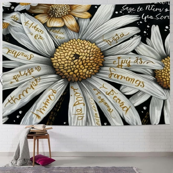 Orinice Daisy Tapestry Wall Hanging Unique Style Graphic Tapestries Home Wall Decor Art for Living Room Bedroom Apartment Farmhouse Dorm 40x60inch