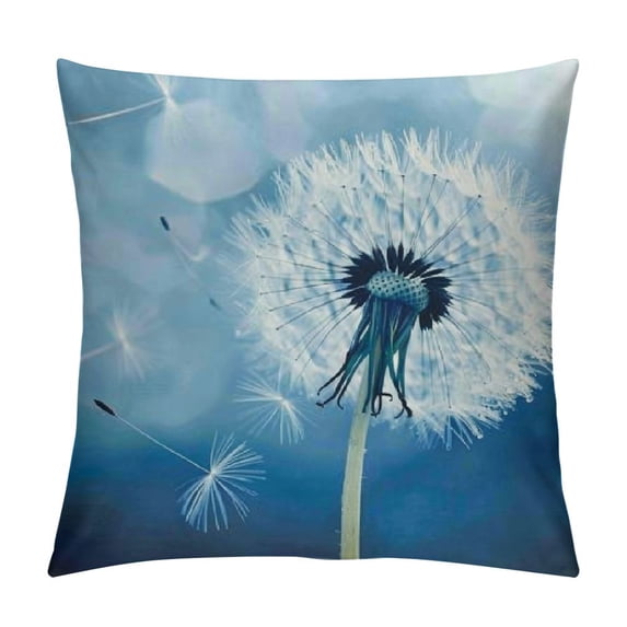 Orinice Dandelion Graphic Decorative Cushion Throw Pillow Cover for Home Couch Living Room Bed Sofa - Square, Short Plush, 1PC 20x20in