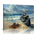 thumbnail image 1 of Orinice David Mann Biker Nostalgic Motorcycle Canvas Art Wall Painting Canvas Painting Wall Art for Bedroom Living Room Decor Gift  16x12in, 1 of 6