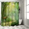thumbnail image 1 of Orinice Deer Bathroom Decor Set with Hooks - Colorful Luxurious Polyester Fabric Shower Curtain Set for Home Decoration 69x72, 1 of 7