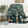 thumbnail image 1 of Orinice Deer  Throw Blanket, Cozy Lightweight Thick Camo Buck Deer Animal Print Blanket - Christmas Birthday Gifts for Women, Men and Kids Bedroom Living Room Couch Sofa Decor 60x80in, 1 of 6