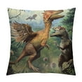 thumbnail image 1 of Orinice Dinosaur Bird Forest Graphic Decorative Throw Pillow Cover for Home Couch Living Room Sofa - 1PC 18x18in, 1 of 5