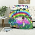 thumbnail image 1 of Orinice Dinosaur Blanket Gifts for Women Kid Plush Just A Girl Who Loves Dinosaurs Soft Throw Dino Comfy Sheet Jurassic Animal Lover Gifts Lightweight Sherpa Blankets for Couch Sofa 40x50in, 1 of 6