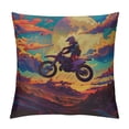thumbnail image 1 of Orinice Dirt Bike Graphic Decorative Cushion Throw Pillow Cover Square 1PC Soft and Durable for Home Couch Living Room Bed Sofa 22x22in, 1 of 5