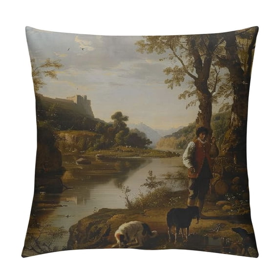 Orinice Dog Theme Decorative Throw Pillow Cover for Home Couch Living Room Bed Sofa - Square Pillow Covers for Men Women Boys Girls - Pilling Resistance, Abrasion Resistance - 1PC 20x20in
