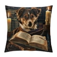 thumbnail image 1 of Orinice Dog Theme Graphic Decorative Throw Pillow Cover for Home Couch Living Room Bed Sofa - High-Quality Short Plush Material - Invisible Zipper Design - 1PC Pack 18x18in, 1 of 5