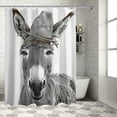 thumbnail image 1 of Orinice Donkey Bathroom Decor Set Multi-Size Colorful Polyester Fabric Fashion Shower Curtain with Hooks 36x72, 1 of 7