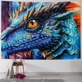 thumbnail image 1 of Orinice Dragon Blue Head Orange Eyes Tapestry Wall Hanging Unique Style for Home Wall Decor Art Living Room Bedroom Dorm Farmhouse Apartment 40x30inch, 1 of 6