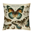 thumbnail image 1 of Orinice  Dragonfly Throw Pillow Cushion Cover, Retro Style Butterflies with Flower Petals and Grunge Effects Art, Decorative Square Accent Pillow Case, Brown Caramel White, 1 of 5