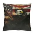 thumbnail image 1 of Orinice Eagle American Flag War Graphic Decorative Throw Pillow Cover 18x18in, 1 of 5