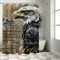 thumbnail image 1 of Orinice Eagle Bible Verse Strength Bathroom Decor Set Polyester Fabric Shower Curtain with Hooks 60x72, 1 of 7