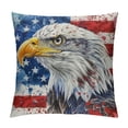 thumbnail image 1 of Orinice Eagle Flag Graphic Decorative Cushion Throw Pillow Cover for Home Couch Living Room Bed Sofa - 1PC Pillow Case 18x18in, 1 of 5