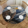thumbnail image 1 of Orinice Eagle Mountain Sky Round Table Cover Stain Resistant Washable Indoor Outdoor Tablecloth Kitchen Dining Wedding Parties Elastic Edge 100% Polyester Fiber 38-42, 1 of 8