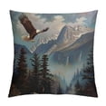 thumbnail image 1 of Orinice Eagle Mountain Trees Graphic Decorative Pillow Cover for Home Couch Living Room Bed Sofa 24x24in, 1 of 5
