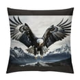thumbnail image 1 of Orinice Eagle Mountain Wings Graphic Decorative Cushion Throw Pillow Cover for Home Couch Living Room Bed Sofa Zipper Closure Square 1PC 20x20in, 1 of 5