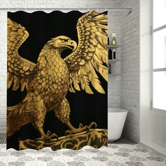 Orinice Eagle Snake Wings Bathroom Decor Set with Hooks, Colorful Luxurious Graphic Print Polyester Fabric Fashion Shower Curtain, Waterproof and Easy to Install 36x72