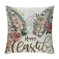 thumbnail image 1 of Orinice  Easter Pillow Cover  Rabbit Ears Floral Polka Dots Decorations Holiday Farmhouse Spring Pillow Case for Home Sofa Couch Decor  White, 1 of 5