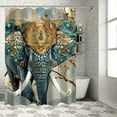 thumbnail image 1 of Orinice Elephant Tusk Tree Bathroom Decor Set with Colorful Graphic Print Polyester Fabric Shower Curtain, Chic Modern Design, Hooks Included 60x72, 1 of 7