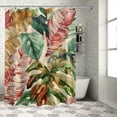thumbnail image 1 of Orinice  Fall Tropical Shower Curtain for Bathroom,Colorful Monstera Palm with Banana Leaf on Beige Fabric Shower Curtain with Hooks,Country Plant Bathroom Curtain Shower Set,  60x72, 1 of 7