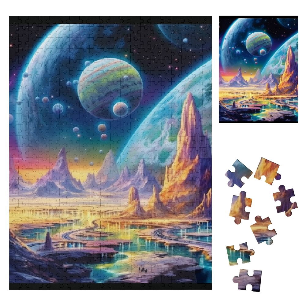 Orinice Fantasy Art Wooden Jigsaw Puzzle Vertical Display Puzzle for ...
