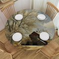 thumbnail image 1 of Orinice Farm Barn Road Round Table Cover Stain Resistant Washable Indoor Outdoor Tablecloth Kitchen Dining Wedding Parties Waterproof 100% Polyester Fiber 38-42, 1 of 8
