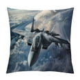 thumbnail image 1 of Orinice Fighter Jet Clouds Airbrush Painting Graphic Decorative Cushion Throw Pillow Cover for Home Couch Living Room Bed Sofa - Aesthetic Decorative 1PC 20x20in, 1 of 5