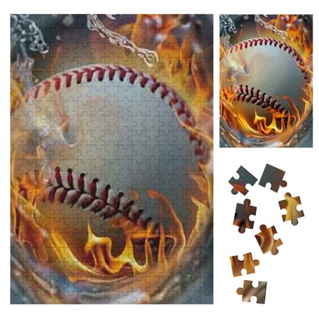 Orinice Fire and Water Wooden Jigsaw Puzzle Vertical Style Adults Kids Family Friends Gift Eco-Friendly Material 300PCS