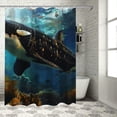 thumbnail image 1 of Orinice Fish Bathroom Decor Set, Colorful Luxurious Graphic Print Polyester Fabric Fashion Shower Curtain Set with Hooks, Home Bathtubs Bathroom Decoration 36x72, 1 of 7